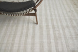 Exquisite Rugs Robin Stripe Hand-loomed Bamboo Silk/Wool 3787 Light Khaki 9' x 12' Area Rug