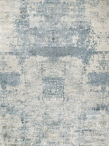 Exquisite Rugs Roset Hand-loomed Bamboo Silk 2540 Blue/Ivory 10' x 14' Area Rug