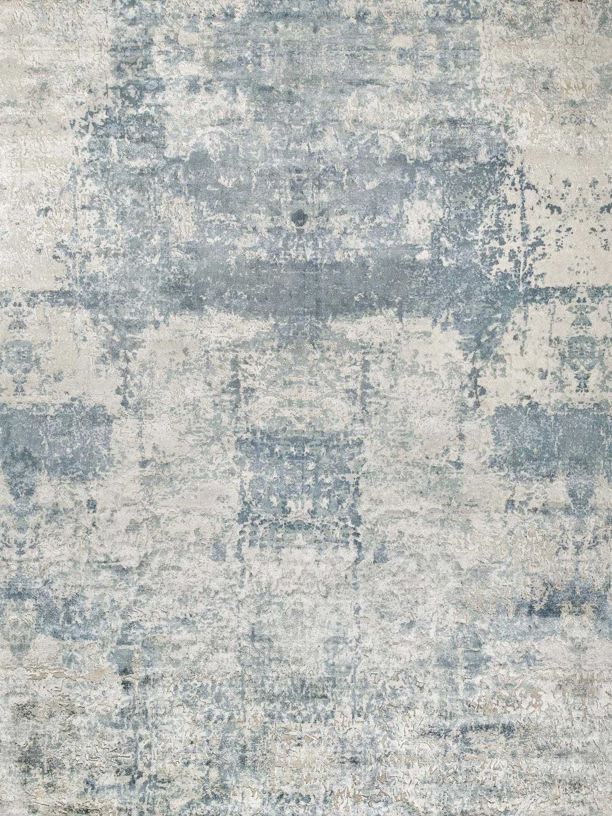 Exquisite Roset Hand-loomed Bamboo Silk Blue/Ivory Area Rug 6.0'X9.0' Rug