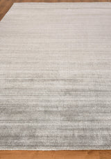 Exquisite Rugs Sanctuary Hand-loomed Bamboo Silk/Wool 9906 Gray 14' x 18' Area Rug