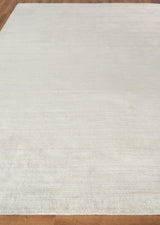 Exquisite Rugs Sanctuary Hand-loomed Bamboo Silk/Wool 9907 Ivory/Gray 12' x 9' Area Rug