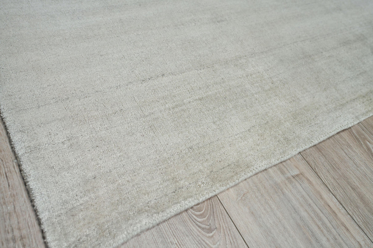 Exquisite Rugs Sanctuary Hand-loomed Bamboo Silk/Wool 9961 Taupe 9' x 12' Area Rug