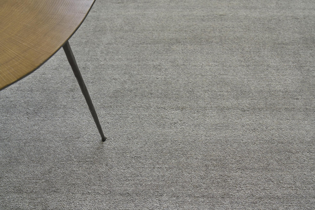 Exquisite Rugs Sanctuary Hand-loomed Bamboo Silk/Wool 9996 Light Taupe 12' x 9' Area Rug