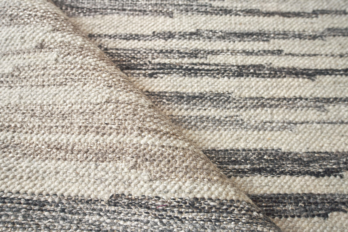 Exquisite Rugs Scandinavian Hand-loomed New Zealand Wool 4569 Ivory/Blue/Gray 14' x 18' Area Rug