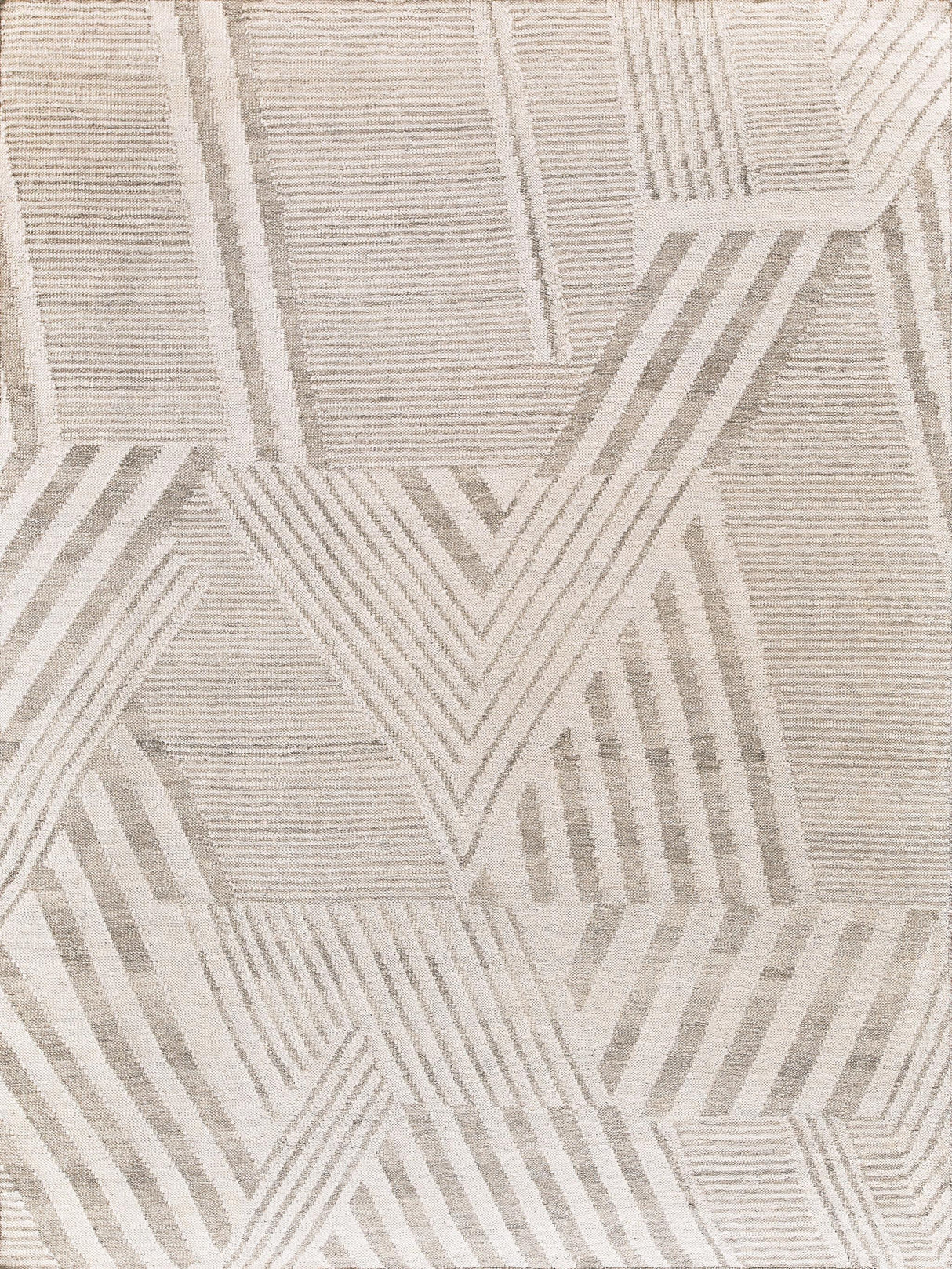 Exquisite Scandinavian Hand-loomed New Zealand Wool Gray/Ivory Area Rug 10.0'X14.0' Rug