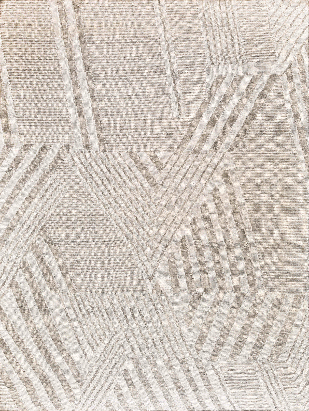 Exquisite Rugs Scandinavian Hand-loomed New Zealand Wool 4588 Gray/Ivory 12' x 15' Area Rug