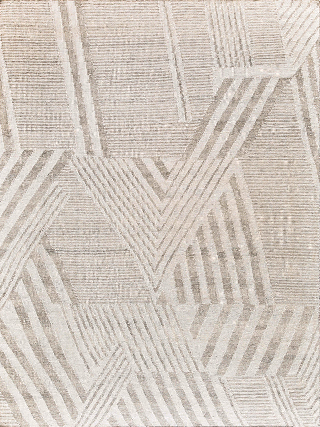Exquisite Rugs Scandinavian Hand-loomed New Zealand Wool 4588 Gray/Ivory 8' x 10' Area Rug