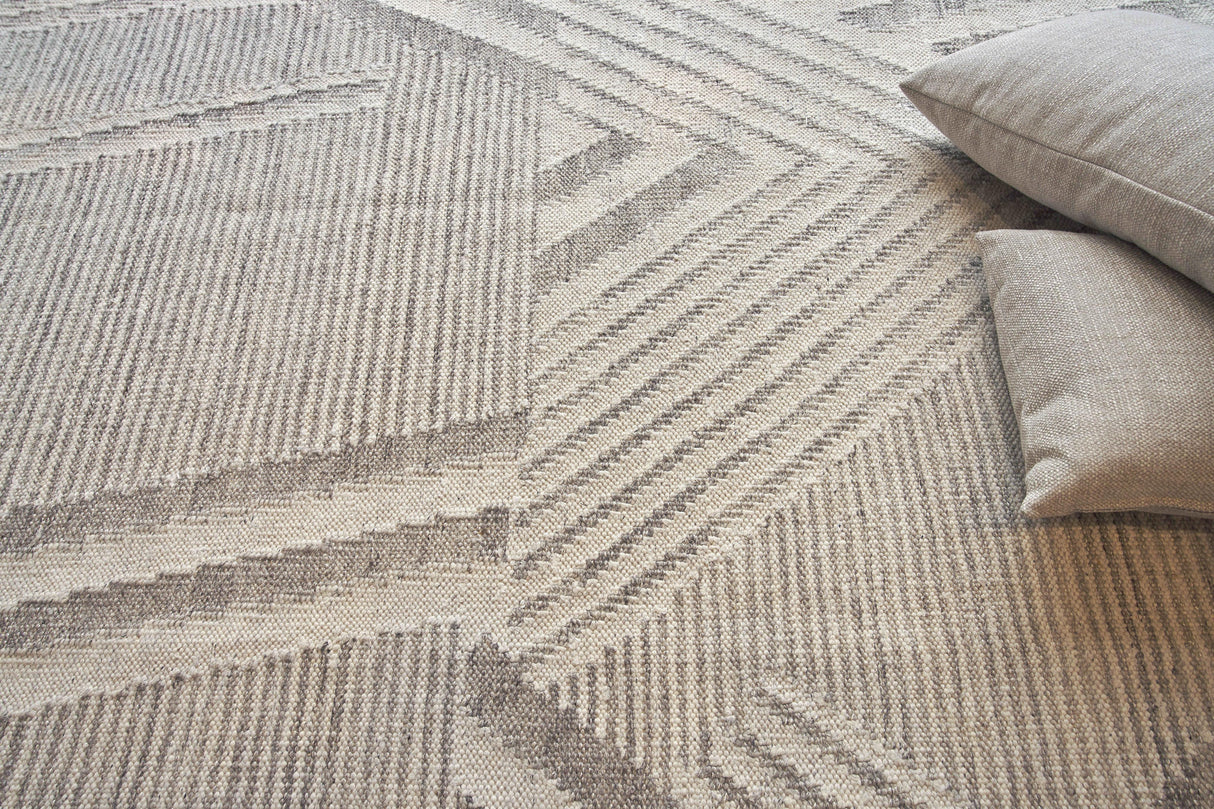 Exquisite Rugs Scandinavian Hand-loomed New Zealand Wool 4588 Gray/Ivory 8' x 10' Area Rug