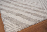 Exquisite Rugs Scandinavian Hand-loomed New Zealand Wool 4588 Gray/Ivory 8' x 10' Area Rug