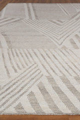Exquisite Rugs Scandinavian Hand-loomed New Zealand Wool 4588 Gray/Ivory 8' x 10' Area Rug