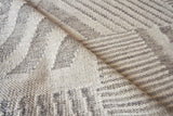 Exquisite Rugs Scandinavian Hand-loomed New Zealand Wool 4588 Gray/Ivory 9' x 12' Area Rug