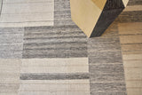 Exquisite Rugs Scandinavian Hand-loomed New Zealand Wool 4591 Ivory/Blue/Gray 5' x 8' Area Rug