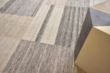 Exquisite Rugs Scandinavian Hand-loomed New Zealand Wool 4591 Ivory/Blue/Gray 9' x 12' Area Rug