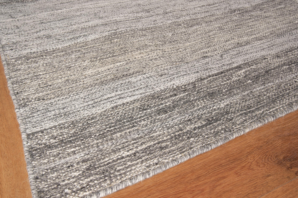 Exquisite Rugs Scandinavian Hand-loomed New Zealand Wool 4591 Ivory/Blue/Gray 9' x 12' Area Rug