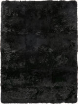 Exquisite Rugs Sheepskin Hand-stitched 3843 Black 5' x 8' Area Rug