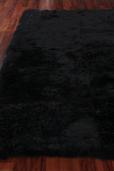 Exquisite Rugs Sheepskin hand-tufted New Zealand Sheepskin 3843 Black 8' x 5' Area Rug
