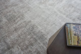 Exquisite Rugs Stone Wash Gazni Hand-loomed Wool/Bamboo Silk 4970 Silver/Taupe 9' x 12' Area Rug