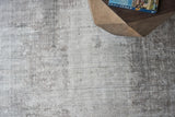 Exquisite Rugs Stone Wash Gazni Hand-loomed Wool/Bamboo Silk 4970 Silver/Taupe 9' x 12' Area Rug