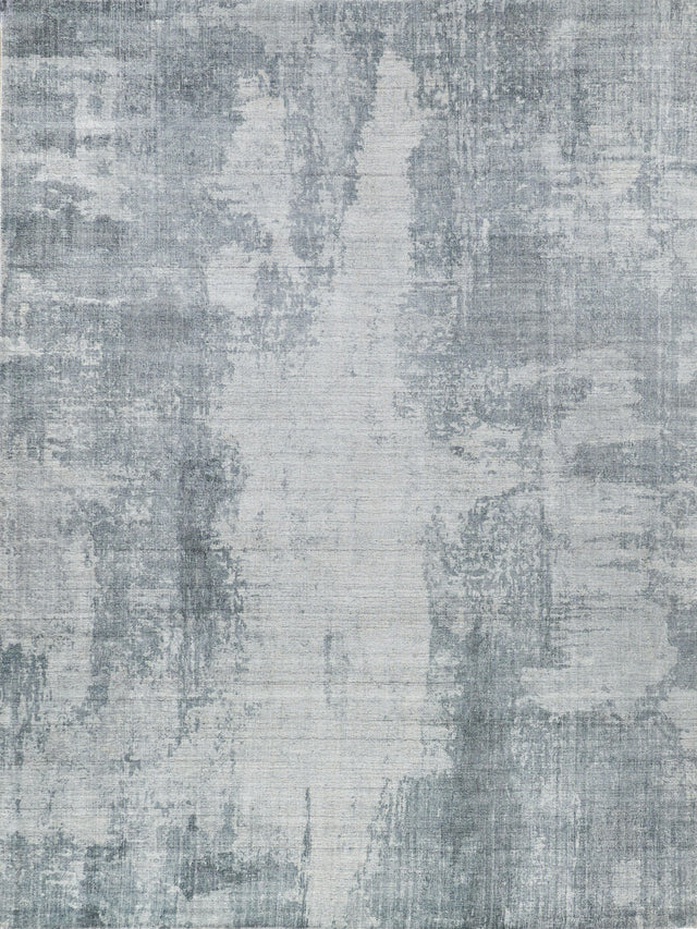 Exquisite Rugs Stone Wash Gazni Hand-loomed Wool/Bamboo Silk 4971 Blue 10' x 14' Area Rug