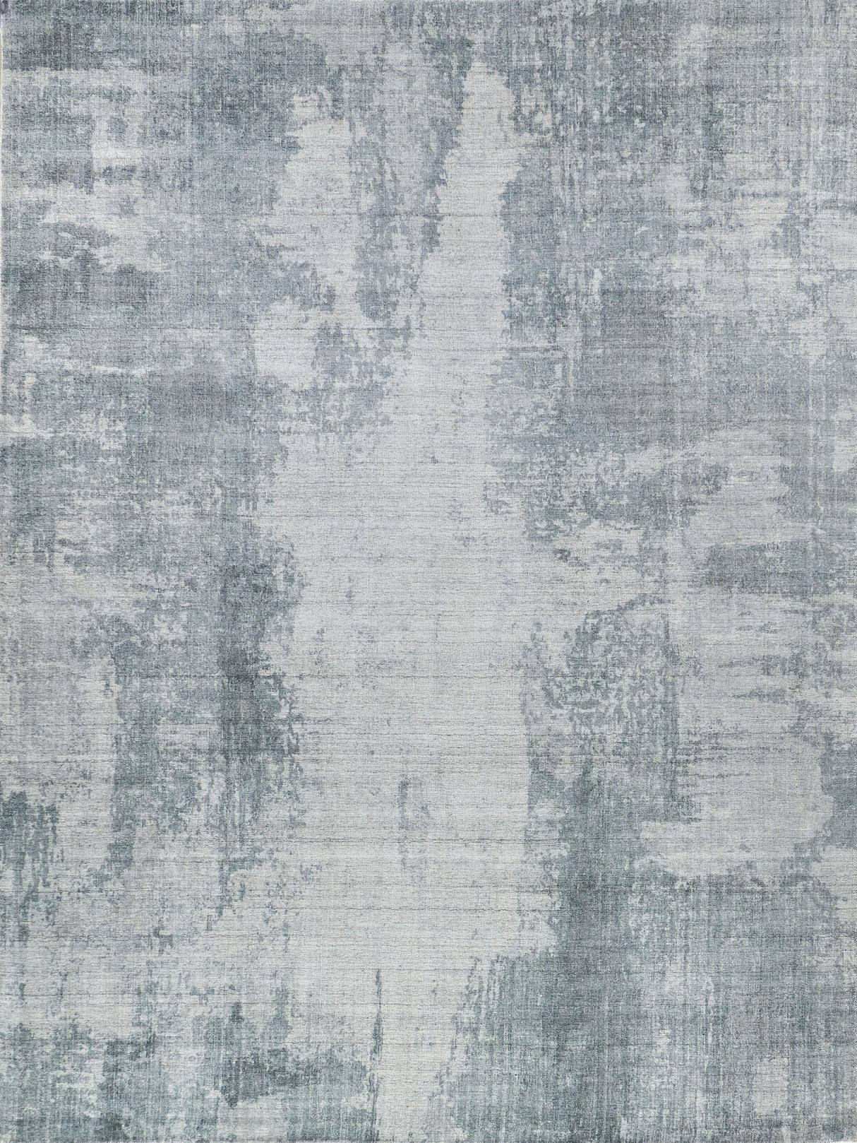 Exquisite Stone Wash Gazni Hand-loomed Wool/Bamboo Silk Blue Area Rug 10.0'X14.0' Rug