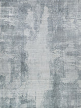 Exquisite Stone Wash Gazni Hand-loomed Wool/Bamboo Silk Blue Area Rug 10.0'X14.0' Rug