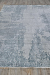 Exquisite Rugs Stone Wash Gazni Hand-loomed Wool/Bamboo Silk 4971 Blue 14' x 18' Area Rug