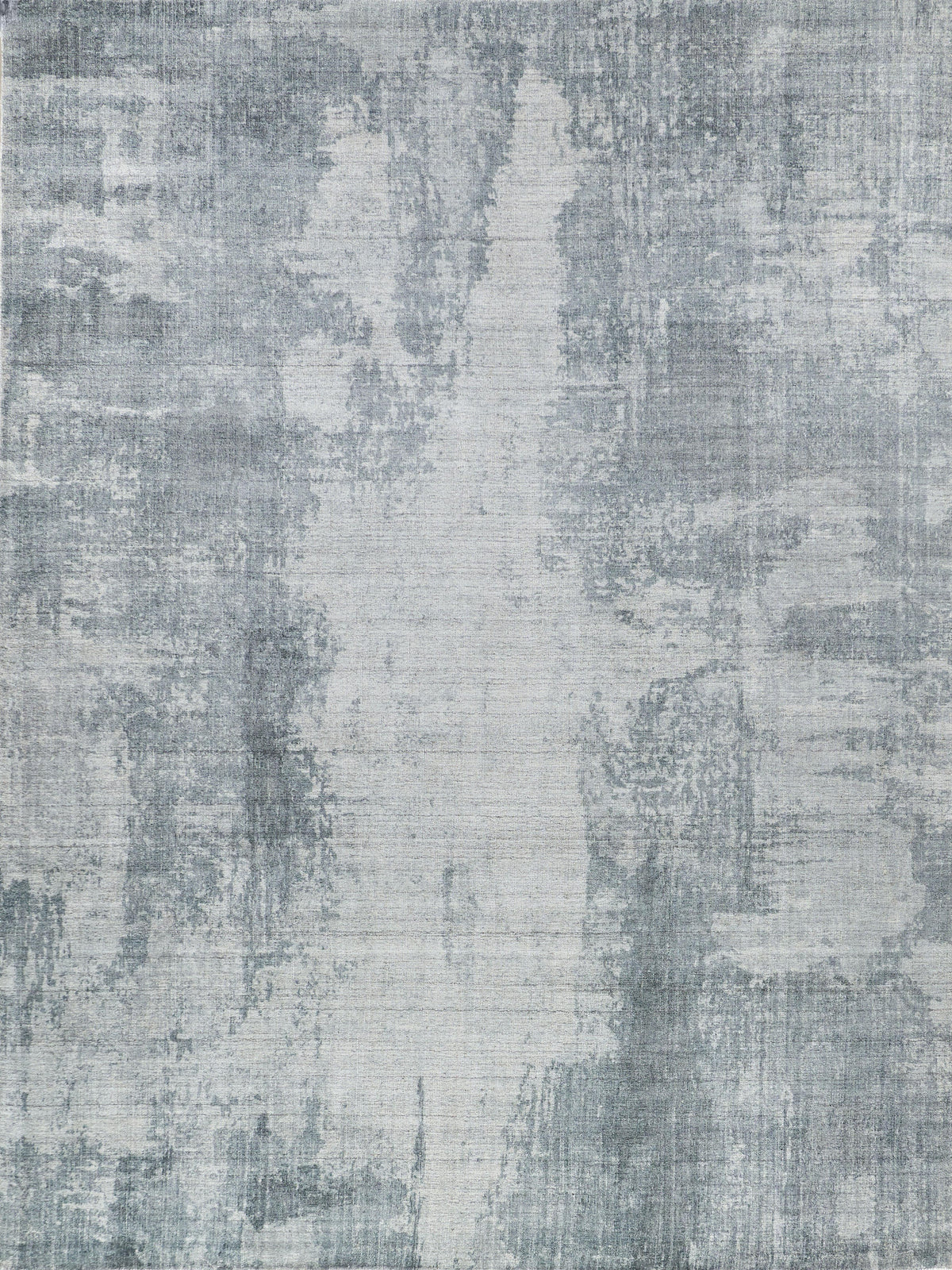 Exquisite Rugs Stone Wash Gazni Hand-loomed Wool/Bamboo Silk 4971 Blue 9' x 12' Area Rug
