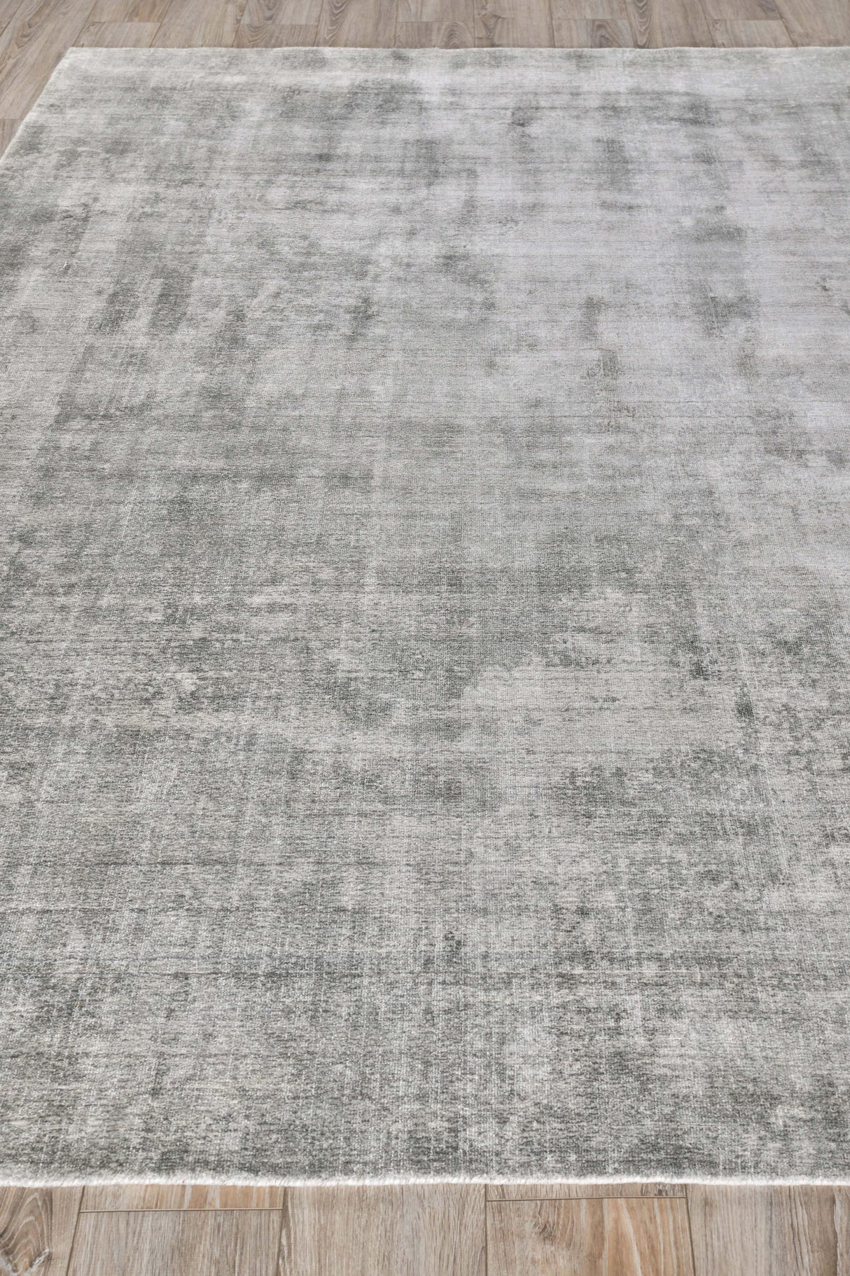 Exquisite Rugs Stone Wash Gazni Hand-loomed Wool/Bamboo Silk 4972 Gray/Taupe 10' x 14' Area Rug