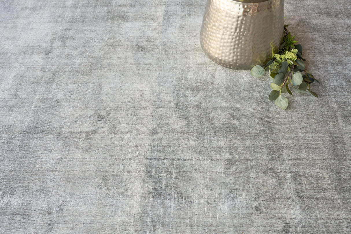 Exquisite Rugs Stone Wash Gazni Hand-loomed Wool/Bamboo Silk 4972 Gray/Taupe 10' x 14' Area Rug