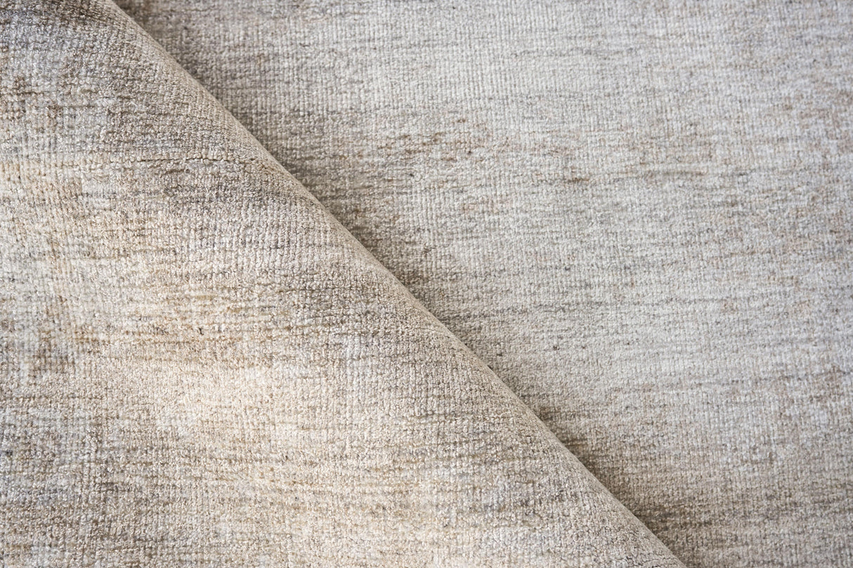Exquisite Rugs Stone Wash Gazni Hand-loomed Wool/Bamboo Silk 4973 Terracota/Silver 10' x 14' Area Rug