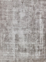 Exquisite Stone Wash Gazni Hand-loomed Wool/Bamboo Silk Taupe Area Rug 6.0'X9.0' Rug