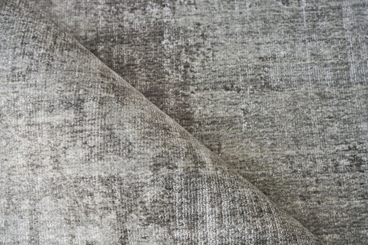 Exquisite Rugs Stone Wash Gazni Hand-loomed Wool/Bamboo Silk 4974 Taupe 9' x 12' Area Rug