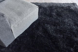 Exquisite Rugs Sumo Shag Hand-loomed Polyester/Microfiber 5344 Black 8' x 11' Area Rug