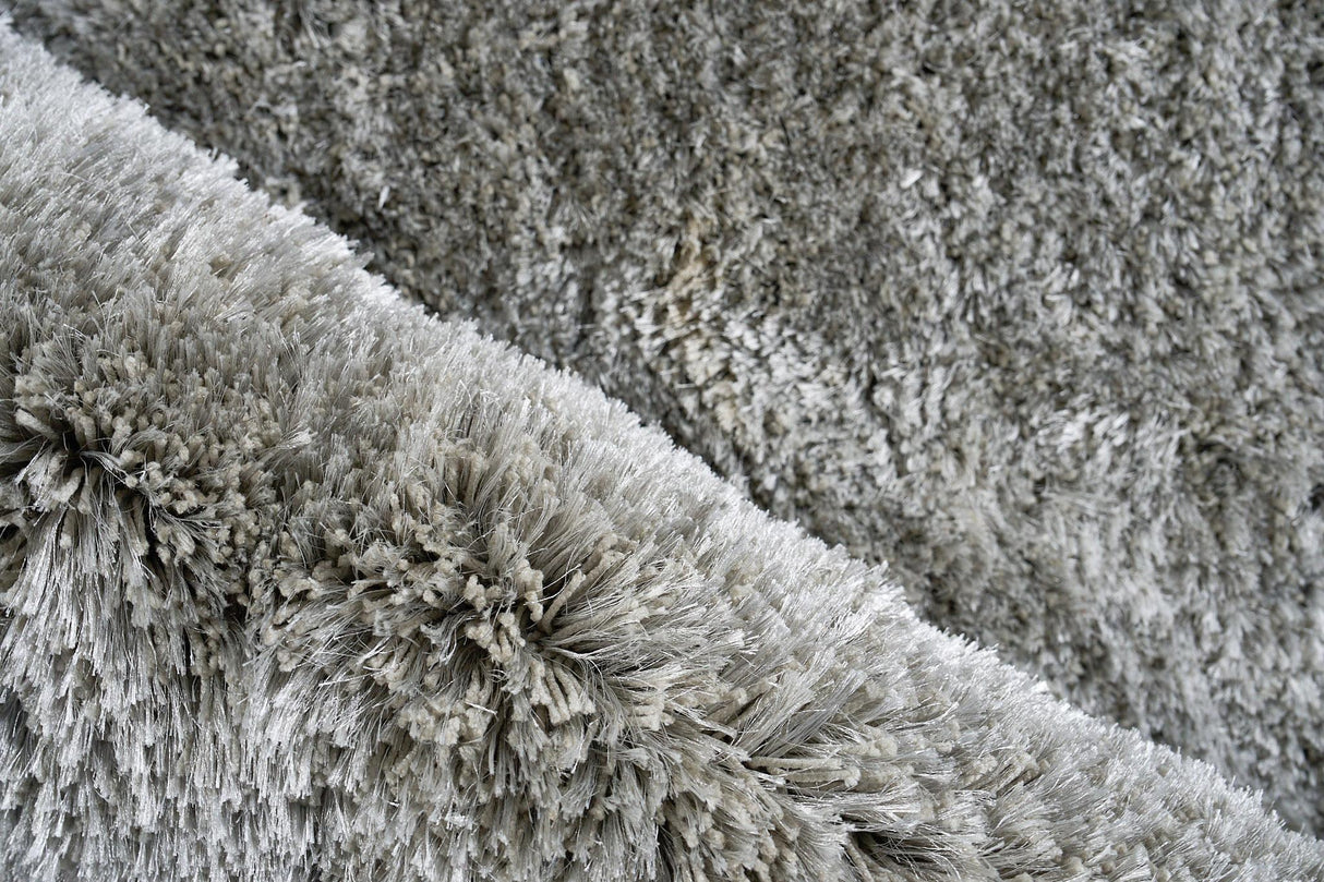 Exquisite Rugs Sumo Shag Hand-loomed Polyester/Microfiber 5345 Gray 6' x 9' Area Rug