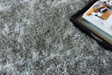 Exquisite Rugs Sumo Shag Hand-loomed Polyester/Microfiber 5345 Gray 8' x 11' Area Rug