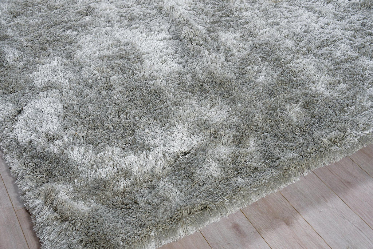 Exquisite Rugs Sumo Shag Hand-loomed Polyester/Microfiber 5345 Gray 8' x 11' Area Rug