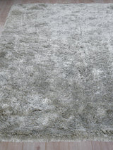 Exquisite Rugs Sumo Shag Hand-loomed Polyester/Microfiber 5345 Gray 8' x 11' Area Rug