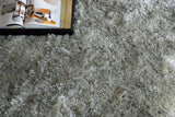 Exquisite Rugs Sumo Shag Hand-loomed Polyester/Microfiber 5345 Gray 8' x 11' Area Rug