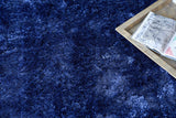 Exquisite Rugs Sumo Shag Hand-loomed Polyester/Microfiber 5381 Navy 5' x 8' Area Rug