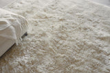 Exquisite Rugs Sumo Shag Hand-loomed Polyester/Microfiber 5382 Ivory 9.5' x 13.5' Area Rug