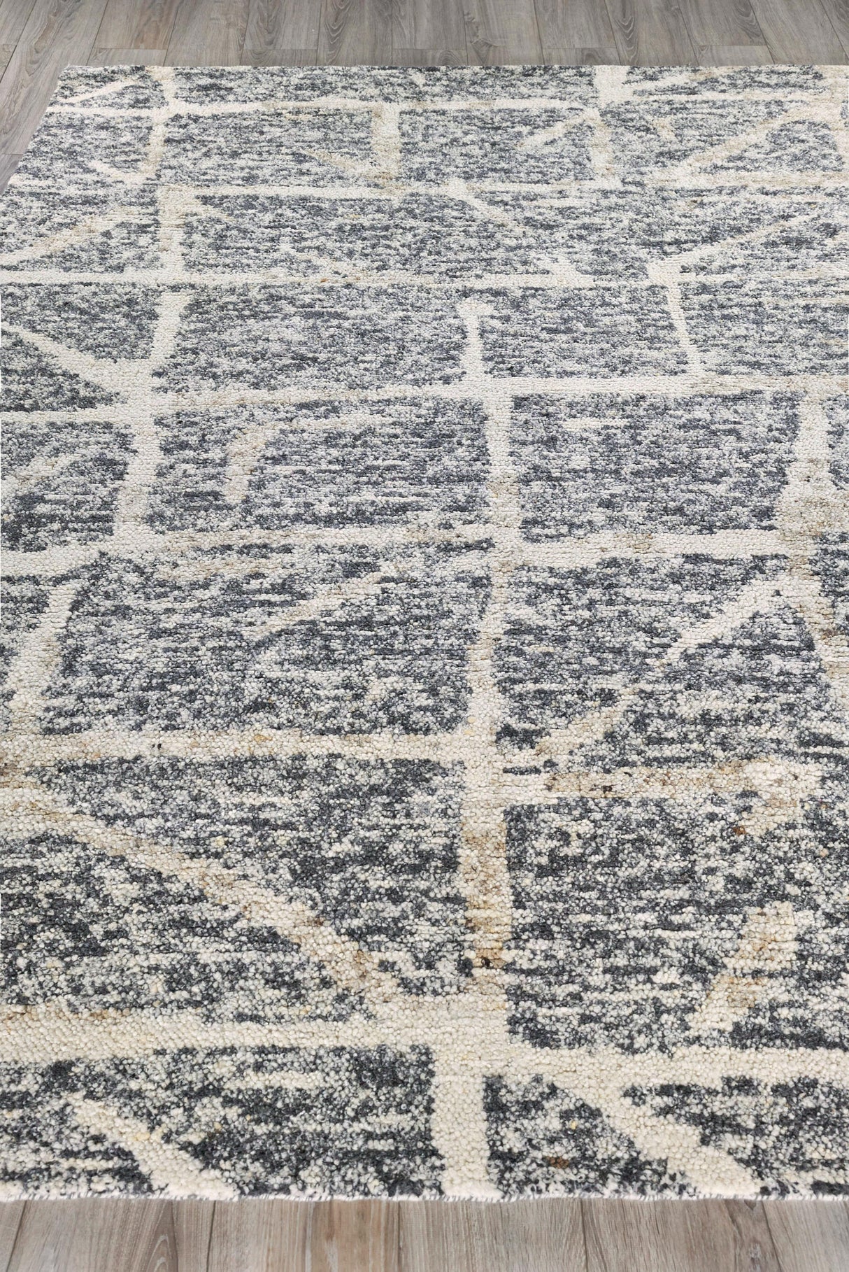 Exquisite Rugs Tahoe Hand-knotted Wool 5314 Gray/Ivory 6' x 9' Area Rug