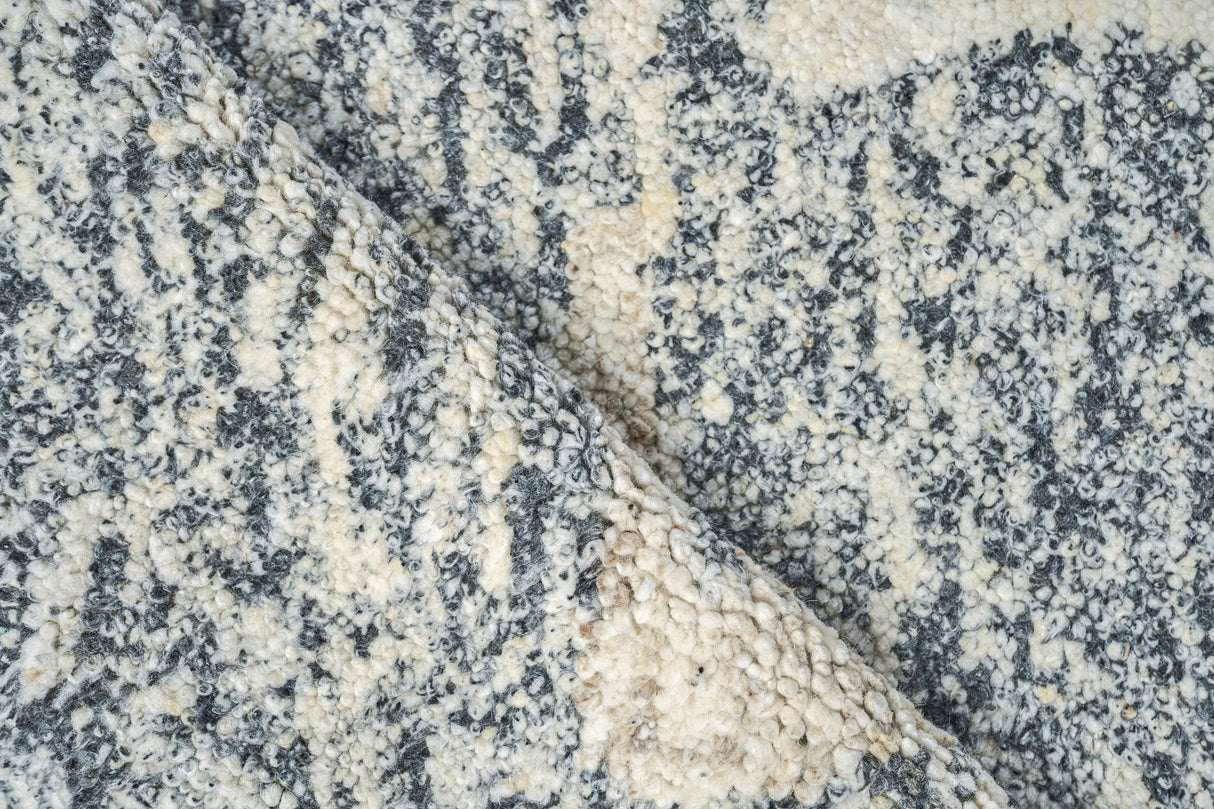 Exquisite Rugs Tahoe Hand-knotted Wool 5314 Gray/Ivory 8' x 10' Area Rug