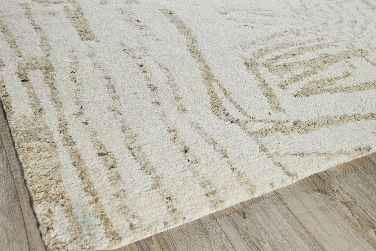 Exquisite Rugs Tahoe Hand-knotted Wool 5315 Ivory/Beige 6' x 9' Area Rug