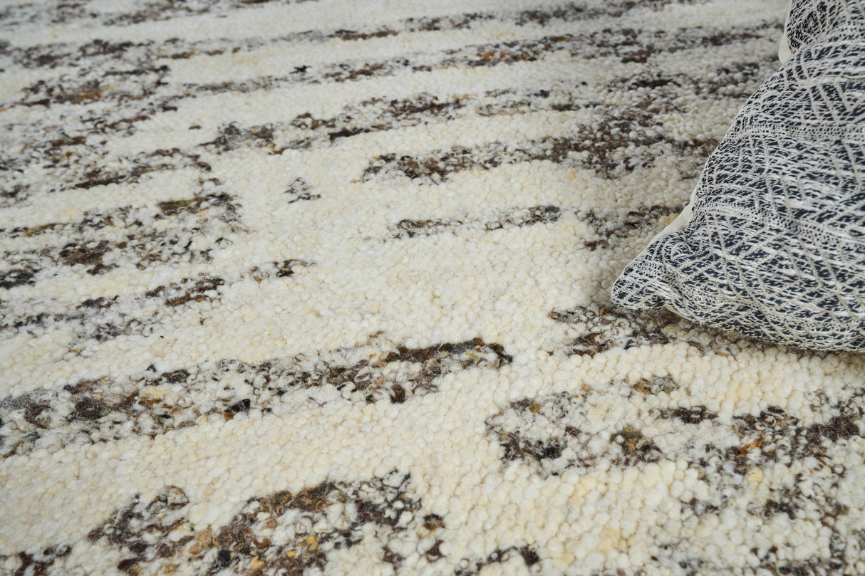 Exquisite Rugs Tahoe Hand-knotted Wool 5316 Brown/Taupe/Ivory 12' x 15' Area Rug