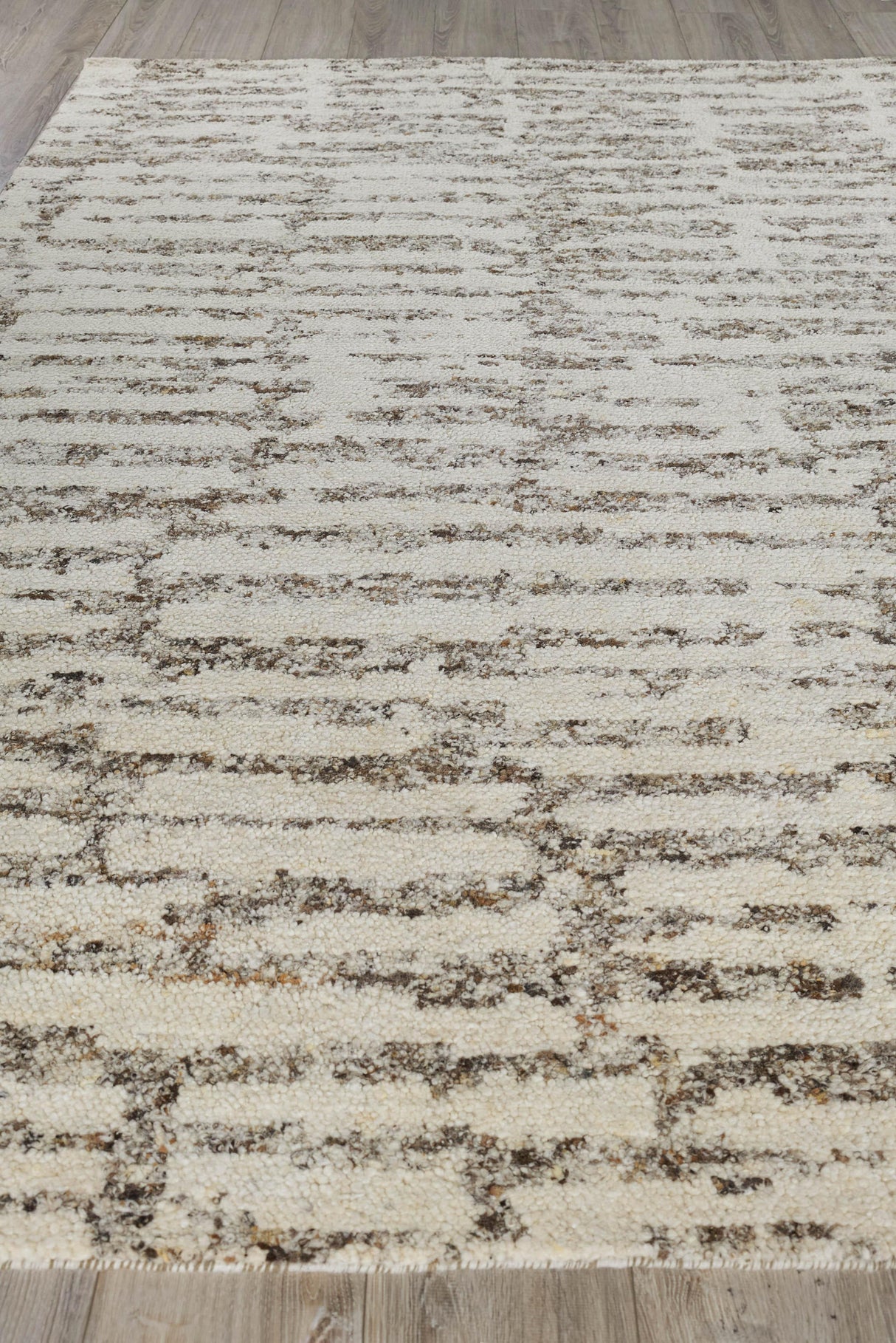 Exquisite Rugs Tahoe Hand-knotted Wool 5316 Brown/Taupe/Ivory 8' x 10' Area Rug