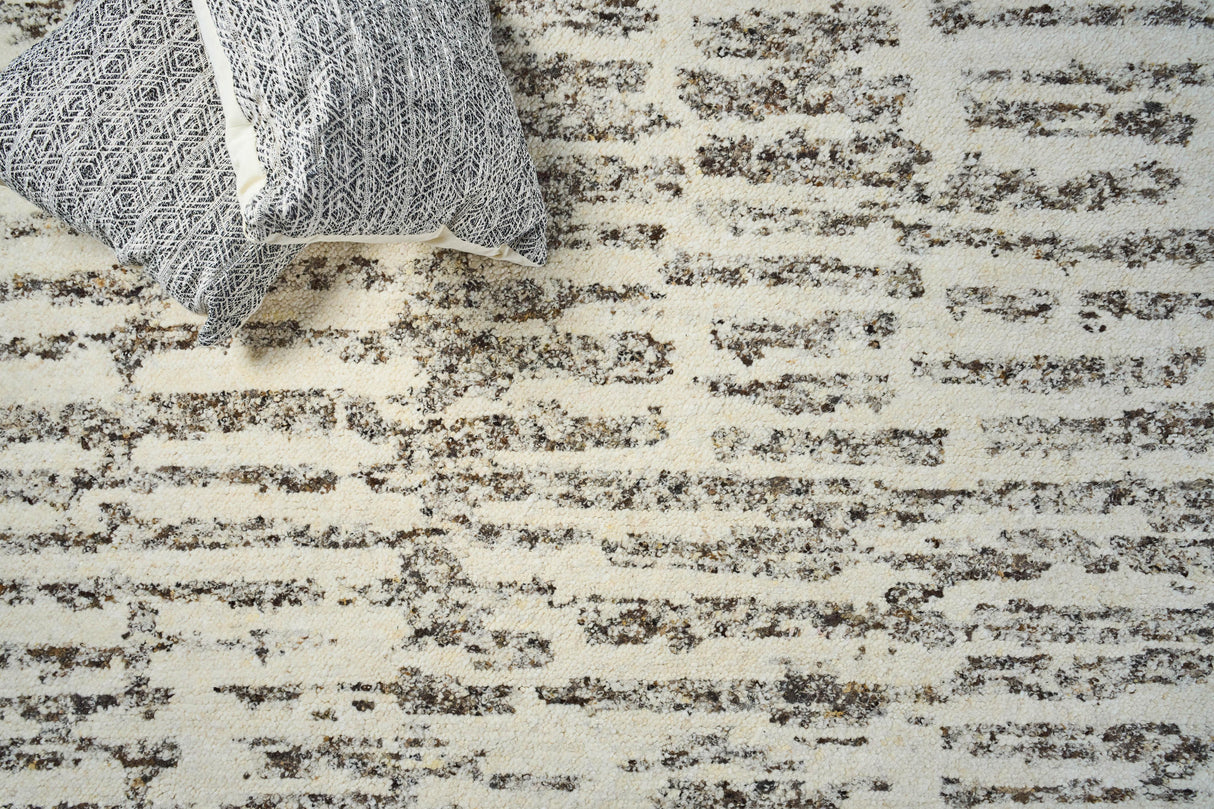 Exquisite Rugs Tahoe Hand-knotted Wool 5316 Brown/Taupe/Ivory 9' x 12' Area Rug