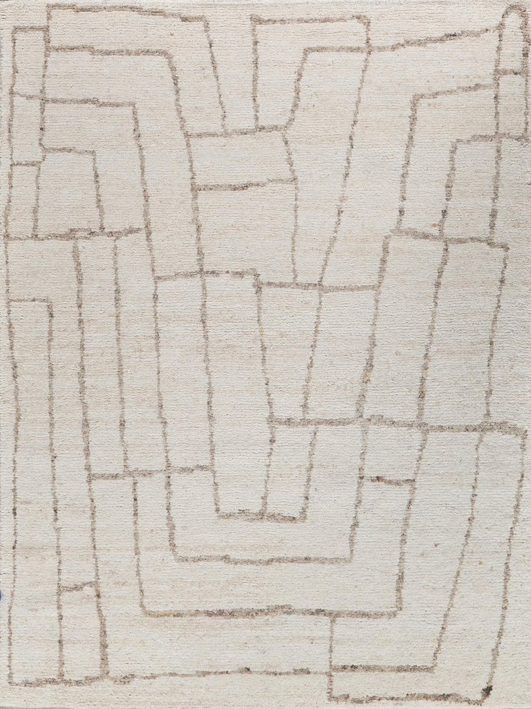 Exquisite Rugs Tahoe Hand-knotted Wool 5557 White/Beige 10' x 14' Area Rug