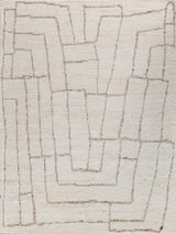 Exquisite Tahoe Hand-knotted Wool White/Beige Area Rug 8.0'X10.0' Rug