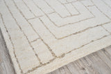 Exquisite Rugs Tahoe Hand-knotted Wool 5557 White/Beige 8' x 10' Area Rug