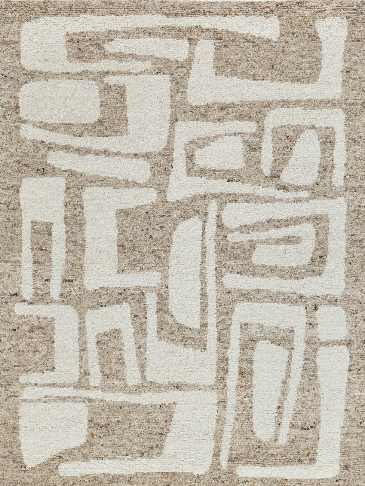 Exquisite Rugs Tahoe Hand-knotted Wool 5558 Beige/Ivory 8' x 10' Area Rug